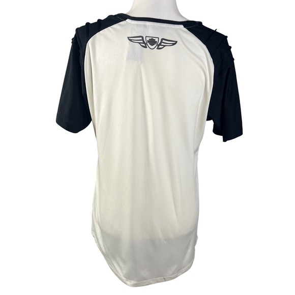 HARLEY-DAVIDSON Performance Motorcycles Raglan T-Shirt Women's White Black  XL - Picture 3 of 12